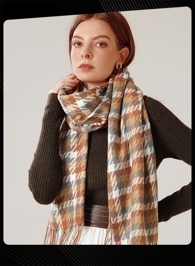 Fashionable Women Autumn and Winter Outdoor Thick Windproof Warm Skin-friendly Long Scarf - Image 2